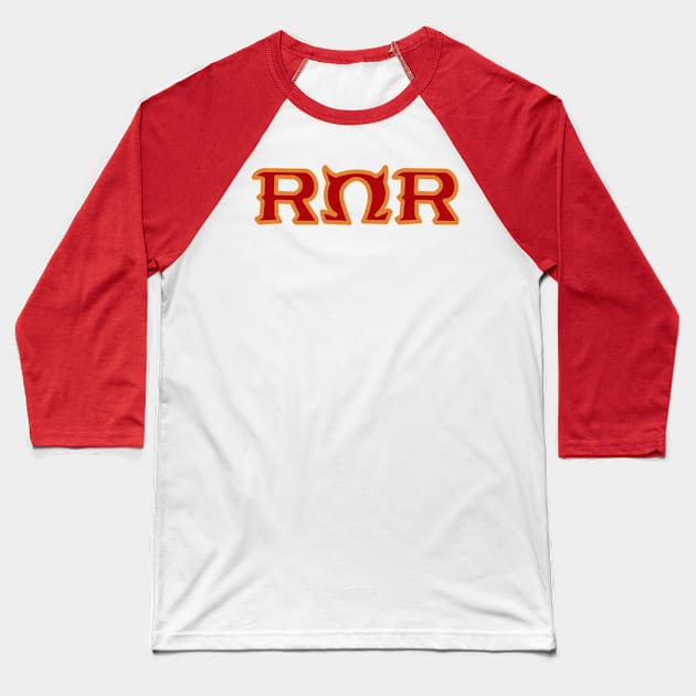 Roar omega roar Baseball T-Shirt by Hundred Acre Woods Designs